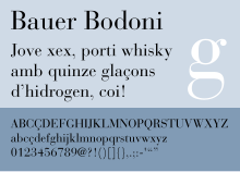 Exemple Bauer Bodoni