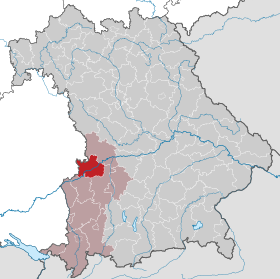 Localisation de Arrondissement de Dillingen