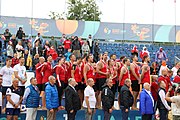 Deutsch: Beachhandball Europameisterschaften 2019 (Beach handball Euro); Tag 6: 7. Juli 2019 – Siegerehrungen English: Beach handball Euro; Day 6: 7 July 2019 – Medal ceremony