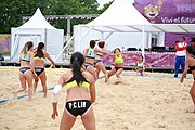 Deutsch: Beachhandball bei den Olympischen Jugendspielen 2018; Tag 5, 10. November 2018; Mädchen, Hauptrunde - Chinese Taipei (Taiwan)-Paraguay 2:0 English: Beach handball at the 2018 Summer Youth Olympics at 11 October 2018 – Girls Main Round – Chinese Taipei (Taiwan)-Paraguay 2:0