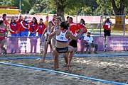 Deutsch: Beachhandball bei den Olympischen Jugendspielen 2018; Tag 3, 9. Oktober 2018; Mädchen, Vorrunde, Gruppe B - Türkei-Paraguay 1:2 English: Beach handball at the 2018 Summer Youth Olympics at 9 October 2018 – Girls Preliminary Round Group B‎ – Turkey-Paraguay 1:2