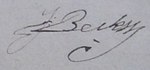 Handtekening van Jean de Beck