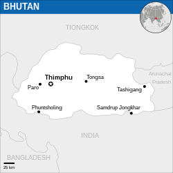 Lokasi Bhutan
