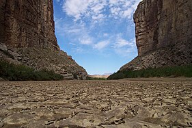 Big Bend National Park - Rio Grande riverbed with cracked mud