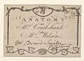 Bodleian Libraries, Ticket of Oct. 1799, announcing Anatomy by Mr Cruikshank and Mr Wilson.jpg