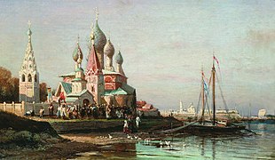 'Påskeprosesjon i Jaroslavl' av Aleksej Bogoljubov frå 1863.