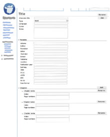 Mockup of a Wikisource form, with many data fields.