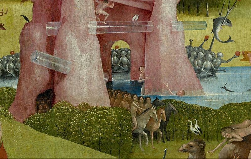 File:Bosch, Hieronymus - The Garden of Earthly Delights, center panel - Detail hybrid stone formation with tubes.jpg