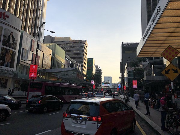 Jalan Bukit Bintang from Pavilion KL in 2021