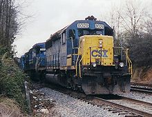 A CSX SD40-2 locomotive, similar to the locomotive involved in the incident.