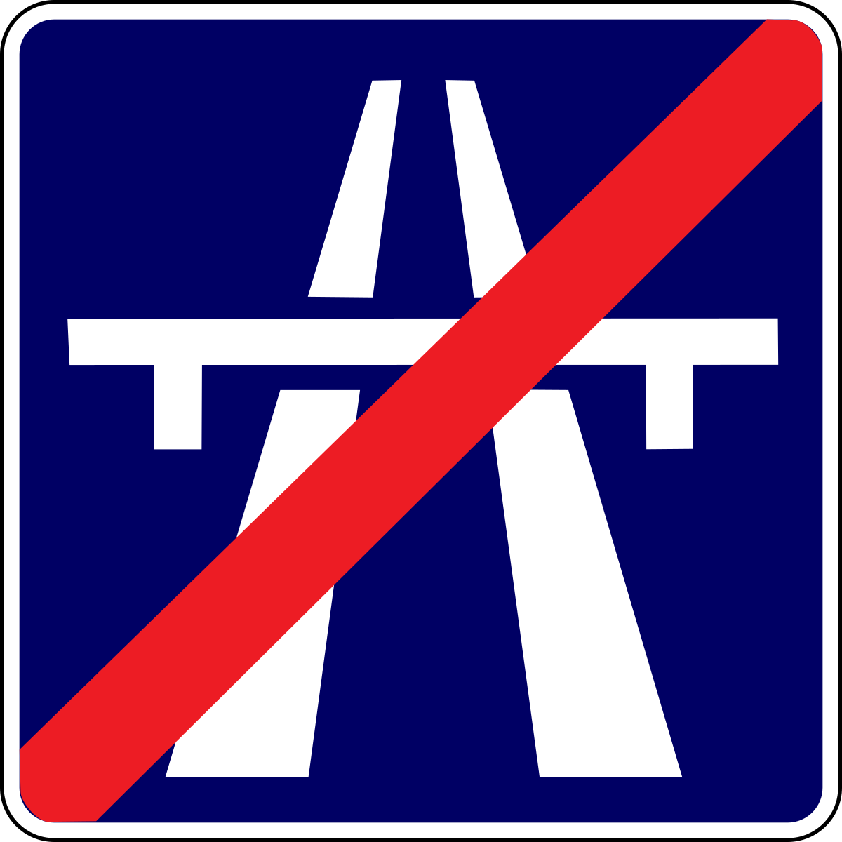 Знак конец автомагистрали. Знак g.а.s.a. на ледоступах. Cambodia Road sign. End of motorway sign.