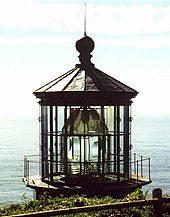 Cape Meares Lighthouse; first-order Fresnel lens Cape Meares Lighthouse lens - Oregon.jpg