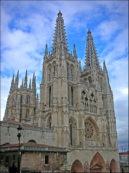 The Burgos Cathedral is a work of Spanish Gothic architecture.