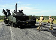 Caterpillar Paver at naval aircraft taxiway in Jacksonville, Florida Caterpillar Paver at Naval Outlying Field Whitehouse.jpg