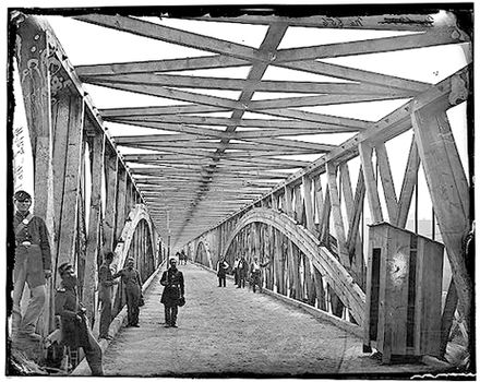 Chain Bridge as it appeared during the Civil War