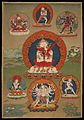 Chakrasamvara, uma divindade semi-irada, retratada em yab-yum com consorte