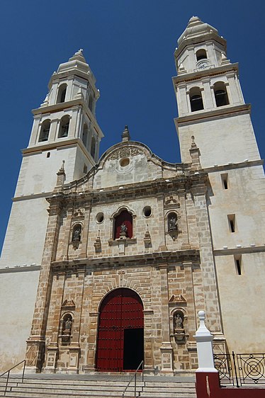 Campeche Cathedral, located in Campeche City, Mexico.