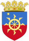 Coat of Arms of Principato Citra (variant, azure-gules shield).svg