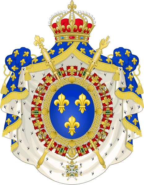 ملف:Coat of Arms of the Bourbon Restoration (1815-30) (1).svg