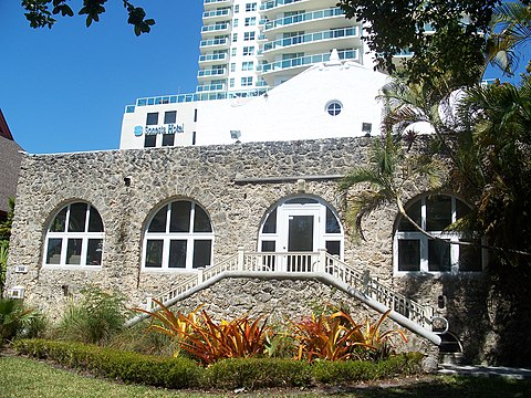 The clubhouse of the Woman's Club of Coconut Grove, built in 1921 and designed by Miami architect Walter de Garmo