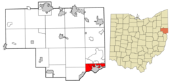 Columbiana County Ohio incorporated and unincorporated areas Liverpool highlighted.png