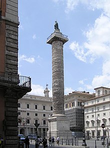 The Column of Marcus Aurelius in Piazza Colonna, Rome, depicting his victorious campaign against the Marcomanni, Quadi, and Sarmatians Column.of.marcus.aurelius.complete.arp.jpg
