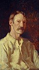 Porträt Robert Louis Stevenson, 1892, Gemälde von Girolamo Nerli, National Galleries of Scotland