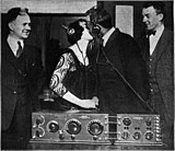WEAF broadcasting Margaret Girstner and Joseph Woorm's wedding, 1923.
