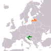 Location map for Croatia and Latvia.