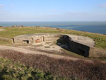 Remains of one of the 9.2-inch gun positions at Culver Battery. Culver Battery 2016.JPG