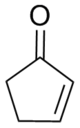 Structural formula of 2-cyclopenten-1-one