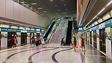 Platform level of the station