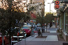 Bikes along Congress Street near Fifth Avenue