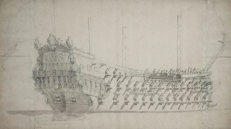 File:Dessin présume du vaisseau Royale Thérèse vers 1673.jpg