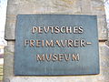 Deutsches Freimaurermuseum (Schild)