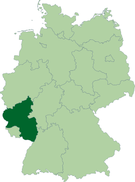 ऱ्हाइनलांड-फाल्त्सचे जर्मनी देशाच्या नकाशातील स्थान