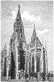 Die Gartenlaube (1877) b 407.jpg Ansicht der Chorseite des Ulmer Münsters nach Vollendung der Seitenthürme. Nach einer Zeichnung des Architekten (S)