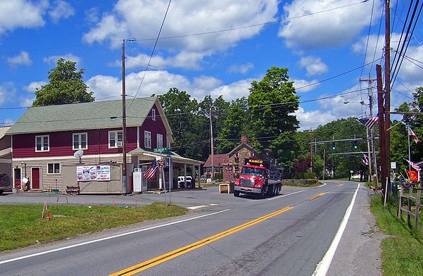 NY 302 north through the hamlet of Circleville