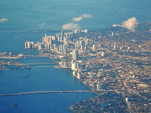 Aerial view of Downtown Miami, June 2008