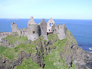 Dunluce Castle Medieval castle on coast of Northern Ireland