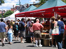 Dupont Circle Farmers Market occurs year-round on Sunday mornings