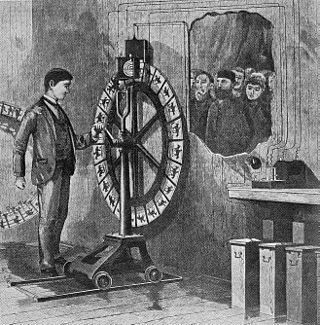 <span class="mw-page-title-main">Electrotachyscope</span> Early motion-picture system invented in 1886
