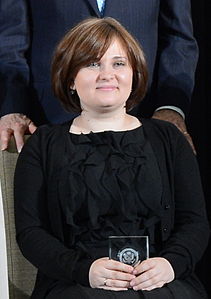 Elena Milashina IWOC award 2013.jpg