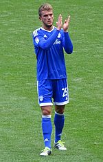 Huws playing for Cardiff City in 2016 Emyr Huws 2016.jpg