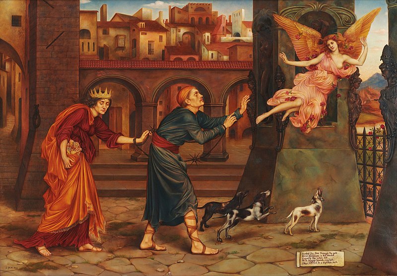 File:Evelyn de Morgan - Blindness and Cupidity Chasing Joy from the City.jpg