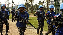 Philippine Marines participating in Exercise Shanti Toot 4, a multi-national peacekeeping exercise in Bangladesh Exercise Shanti Doot 4 Field Training PH Marines 3.jpg