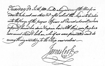 Facsimile of Tuesday, 23rd October, 1770 (Cook's journal).jpg