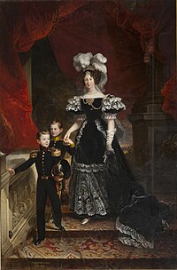 Ferdinando Cavalleri - Ritratto di Maria Teresa d’Asburgo-Lorena Toscana con i figli Vittorio Emanuele e Ferdinando.jpg