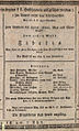 Fidelio, Playbill of the Worldpremiere, Vienna, Kärntnertortheater, May 23, 1814]]