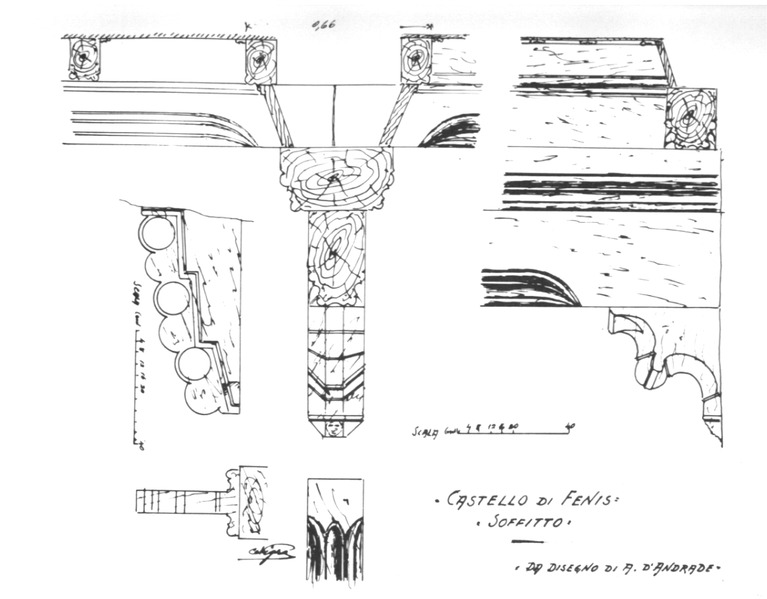 File:Fig 143, castello di Fenis, soffitto, da disegno di D Andrade, disegno Nigra.tiff